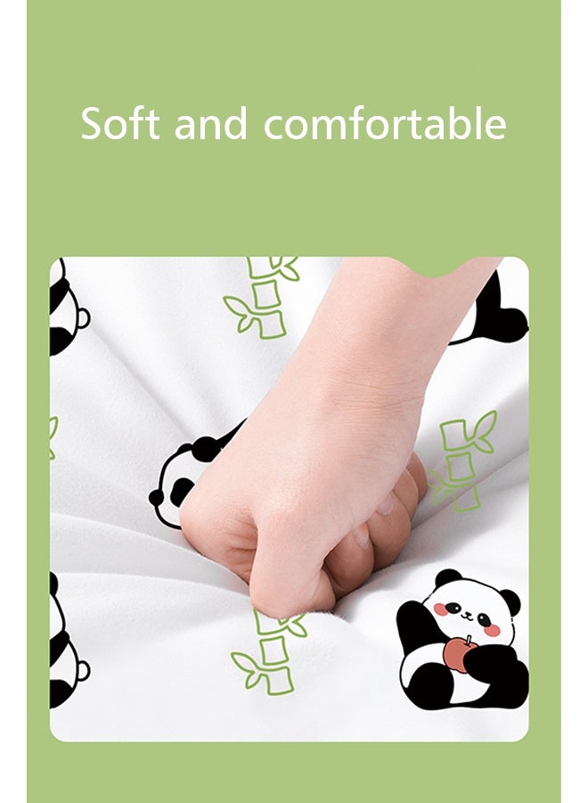 باندا ملاءات سرير للاستخدام مرة واحدة مع ملاءة مسطحة، وغطاء لحاف، وغطائي وسادة، وغطاء سرير سفر ملائم للاستخدام مرة واحدة للفنادق، ولحاف، وغطاء وسادة. - Image 4