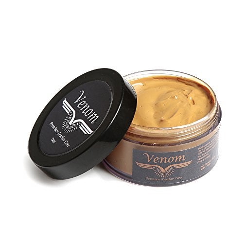Venom High Gloss Leather Shoe Cream Smooth Shoes Cream Polish Long-Lasting Boot Shine Loafers,Purse, Belt,Jacket Shoe Polish for Stain and Dirt Remover, Shining All Muti -Tan Colors (Pack of 1) - Image 1