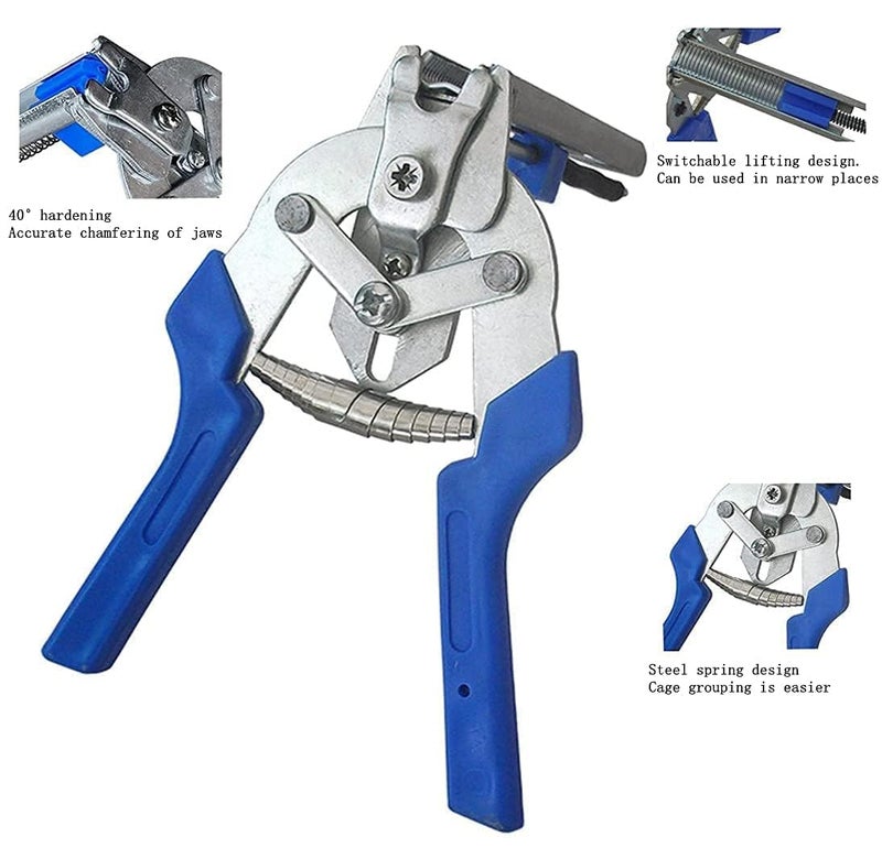 SUNBEET طقم كماشة حلقة الأظافر من النوع M مع 1800 قطعة من حلقات الخنزير من سبائك الزنك المتعددة الاستخدامات لتثبيت السياج وتركيب التنجيد ومجموعة كماشة حلقة السلك لقفص الحيوانات الخنزير - Image 1