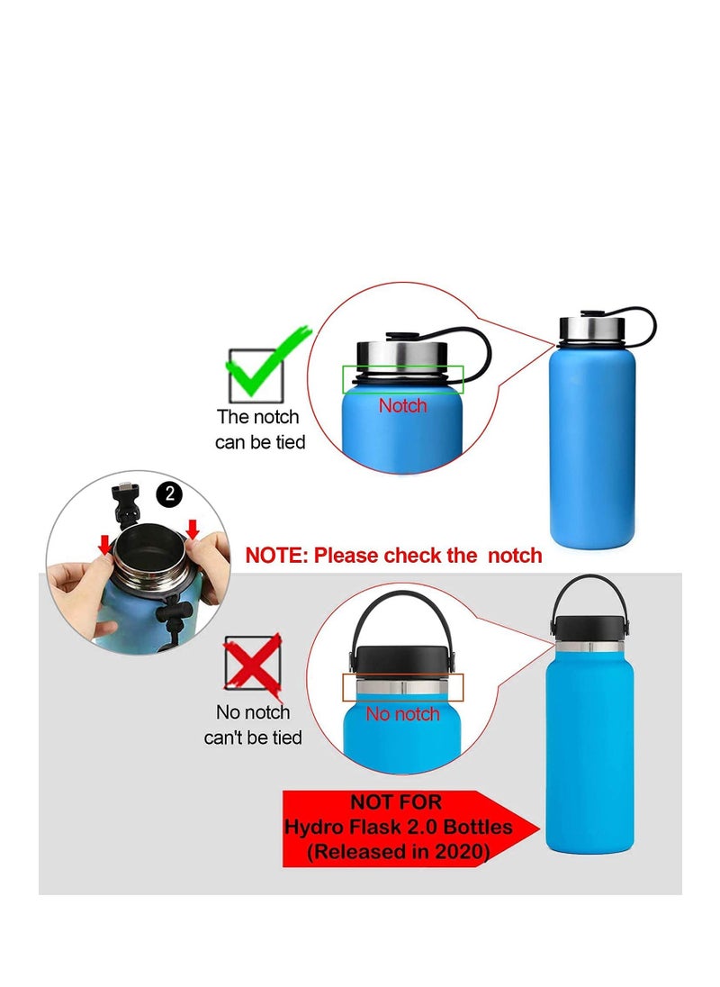 Generic Paracord Handle Shoulder Strap Compatible with Hydro Flask Wide Mouth Water Bottles 12oz To 64oz(Not for The New Hydro Flask 2.0) Bottle Strap For Walking Hiking Camping（Green/Black）  - Image 2