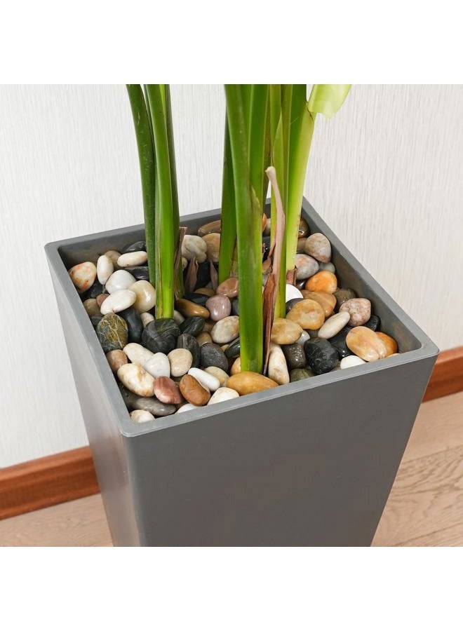 CONSDAN StoneCreek River Rocks, Decorative Garden Stones for Plant Landscaping, Polished Gravel Filler Pebbles for Home Decoration, Vases, Succulents, Flower Beds and Fish Tanks (12 LBS, Black Pebbles) - Image 4