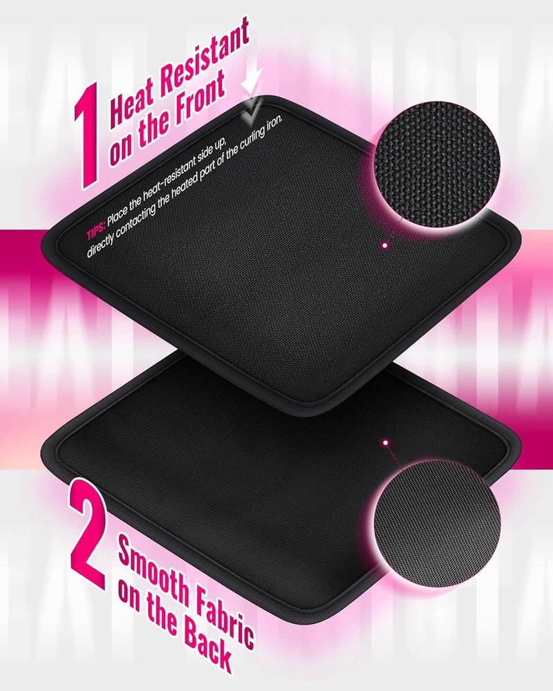 Mancro Hot Hair Tools Travel Bag with Separate Heat Resistant Mat Large Capacity Wideopen Pouch Hair Accessories Organizer for Flat Irons Straighteners Curling IronTravel Essentials for Women - Image 4