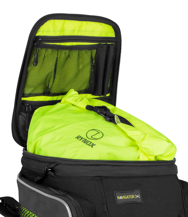 Rynox Polyester Navigator Tank Bag 15L - Motorcycle Tank Bag | Strap And Harness Based Mounting | External Rain Cover | Internal Dry Bag | Purpose-Built For Adv Motorcycles | Invista Cordura Shell - Image 4