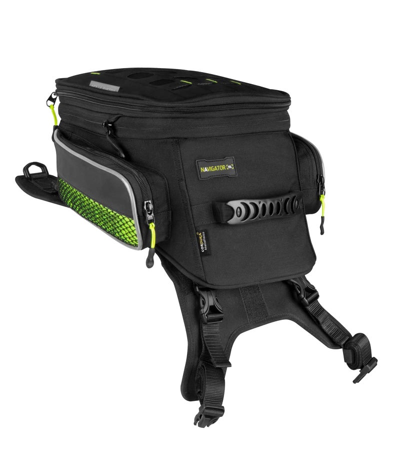 Rynox Polyester Navigator Tank Bag 15L - Motorcycle Tank Bag | Strap And Harness Based Mounting | External Rain Cover | Internal Dry Bag | Purpose-Built For Adv Motorcycles | Invista Cordura Shell - Image 1