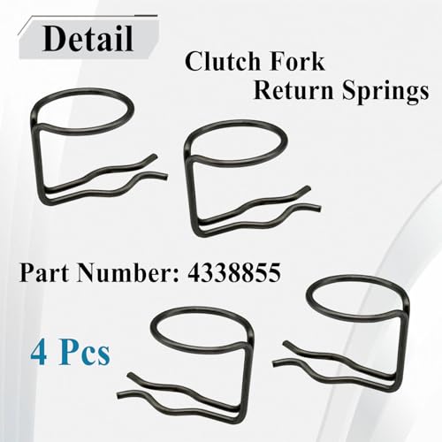 Ebrmeiwo 4 Pcs 4338855 Automotive Clutch Fork Return Spring, OEM Size Replacement Part - Image 3