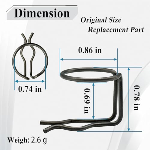 Ebrmeiwo 4 Pcs 4338855 Automotive Clutch Fork Return Spring, OEM Size Replacement Part - Image 2