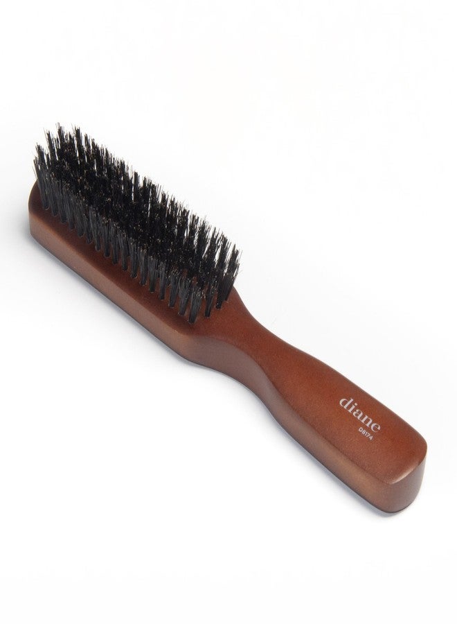 Diane Reinforced Boar Bristle Styling Brush for Men and Barbers – Medium Bristles for Thick and Curly Hair – Use for Detangling, Smoothing, Wave Styles, Restore Shine and Texture - Image 1
