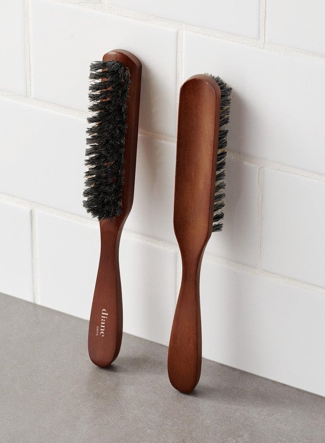 Diane Reinforced Boar Bristle Styling Brush for Men and Barbers – Medium Bristles for Thick and Curly Hair – Use for Detangling, Smoothing, Wave Styles, Restore Shine and Texture - Image 3