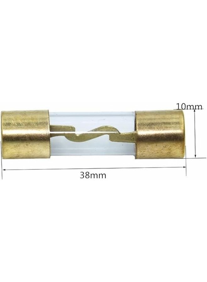 100 قطعة 10x38 مم صمام زجاجي مذهب AGU لتضخيم صوت السيارة 20 أمبير - Image 4