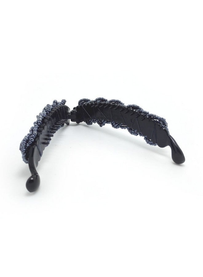 Meilliwish Noble Beautiful Lady Banana Hair Clip Ponytail Holder(H57)(DarkBlue) - Image 2