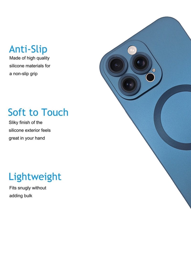 Apple iPhone 16 Pro Max Premium Case | Premium Silicone  Case Cover Designed for Apple iPhone 16 Pro Max | Apple iPhone 16 Pro Max Case Camera and Drop Protection Thin Protective Back Cover Case for Apple iPhone 16 Pro Max - Blue