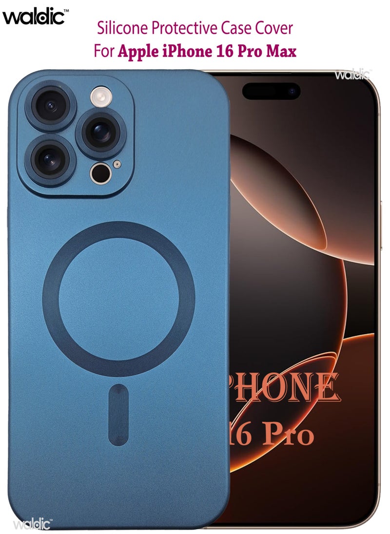 Apple iPhone 16 Pro Max Premium Case | Premium Silicone  Case Cover Designed for Apple iPhone 16 Pro Max | Apple iPhone 16 Pro Max Case Camera and Drop Protection Thin Protective Back Cover Case for Apple iPhone 16 Pro Max - Blue
