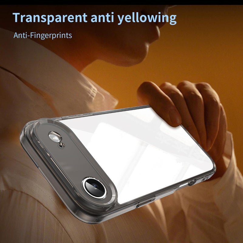 erorex For iPhone Air PC Hybrid TPU Airbag Shockproof Phone Case(Transparent Black) - Image 5