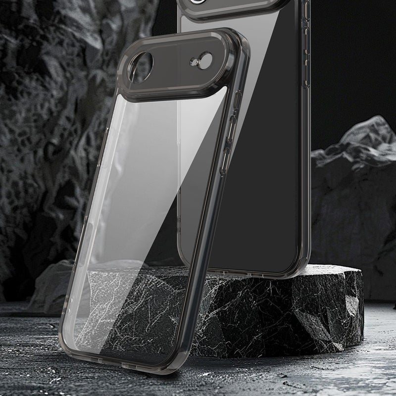 erorex For iPhone Air PC Hybrid TPU Airbag Shockproof Phone Case(Transparent Black) - Image 4