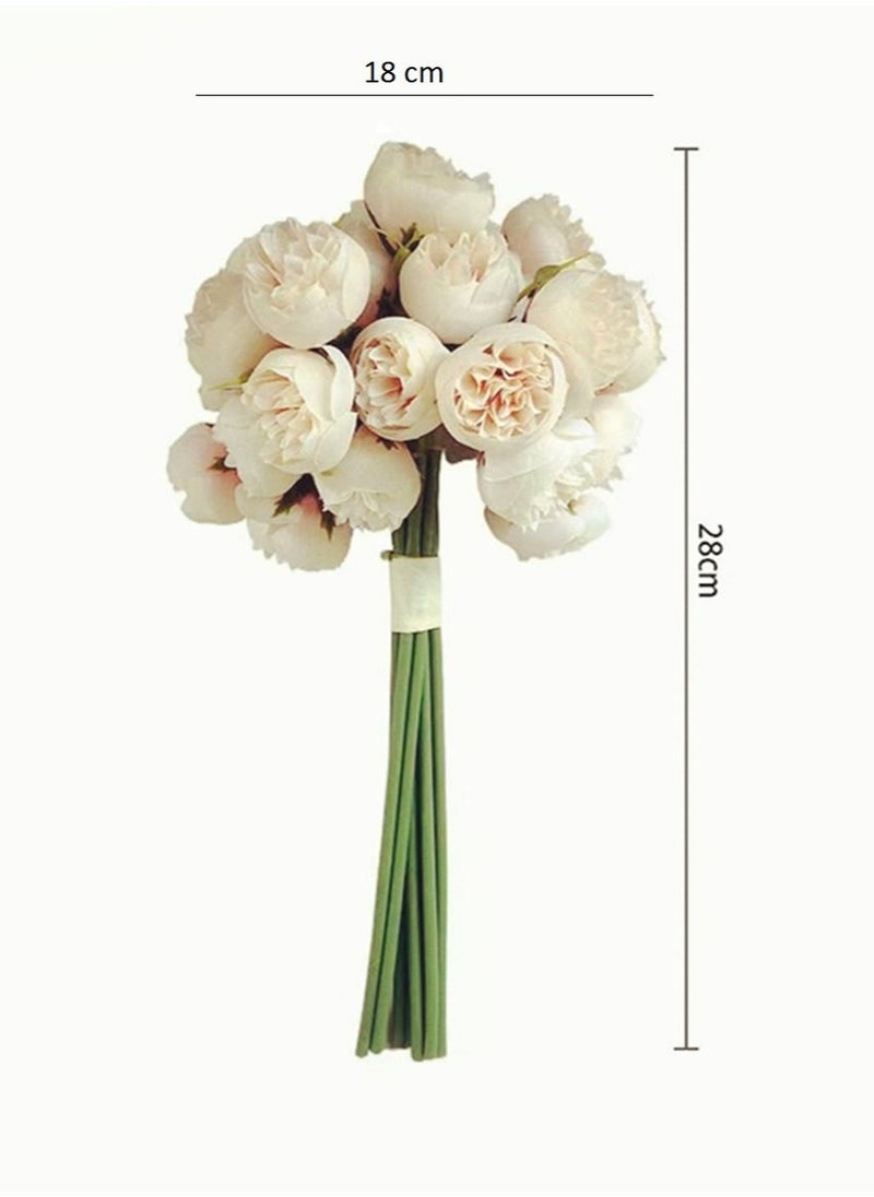 Kutis - 1 Bunch of Artificial Decorative Flowers Wedding Home Decoration 18 x 28 cm - Image 1