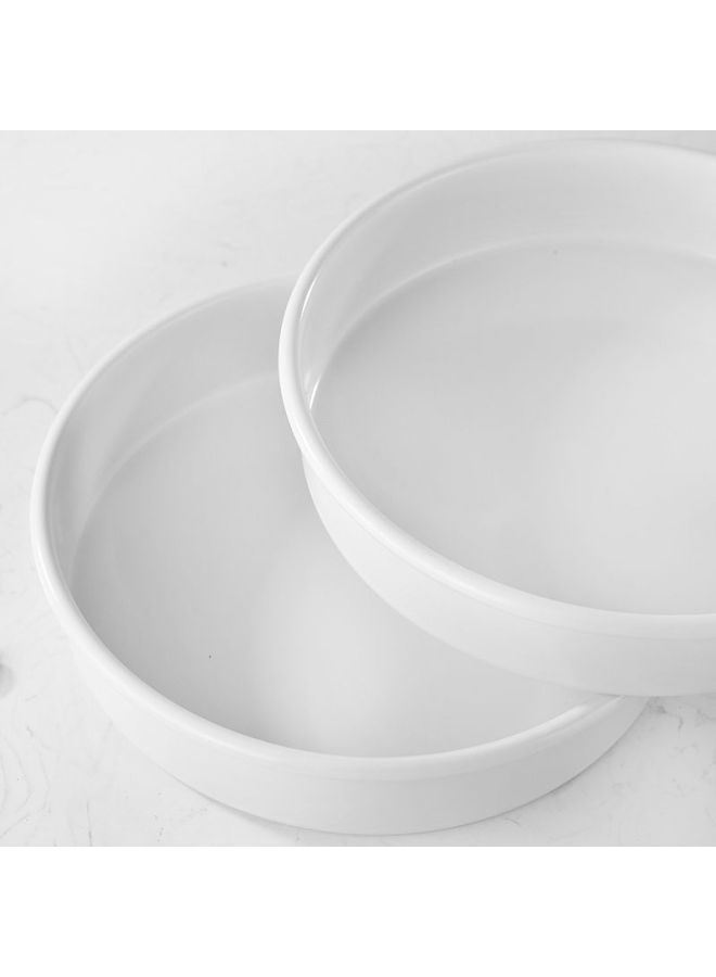 Brownie Baking Pan Cake Mold White Baking Six-Piece Set Rectangular Cookie Roll Non-Stick Chassis-Color:9.5 Inch Cookie Plate (milkshake White)  - Image 5