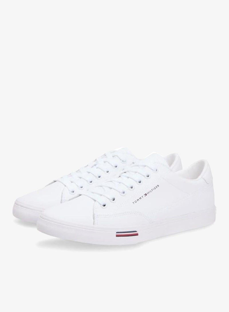 TOMMY HILFIGER Signature Midsole Lace-Up Sneakers With Leather - Image 4