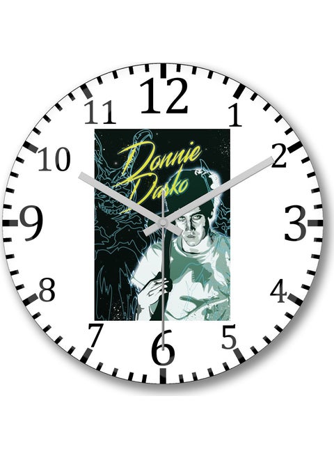 Print Shop Donnie Darko Wall Clock Curved Real Glass