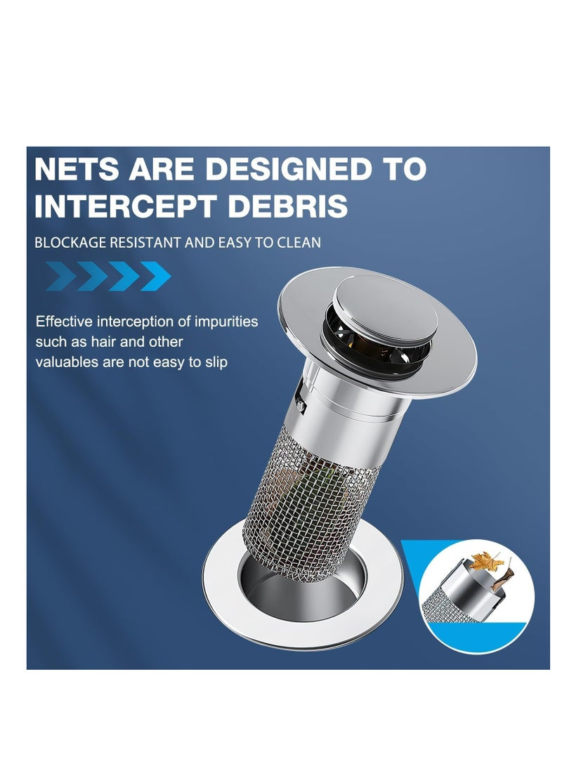 Stainless Steel Sink Drain Strainer, Hair Catcher, Floor Filter, Basin Replacement Stopper for Bathroom Sink. - Image 4