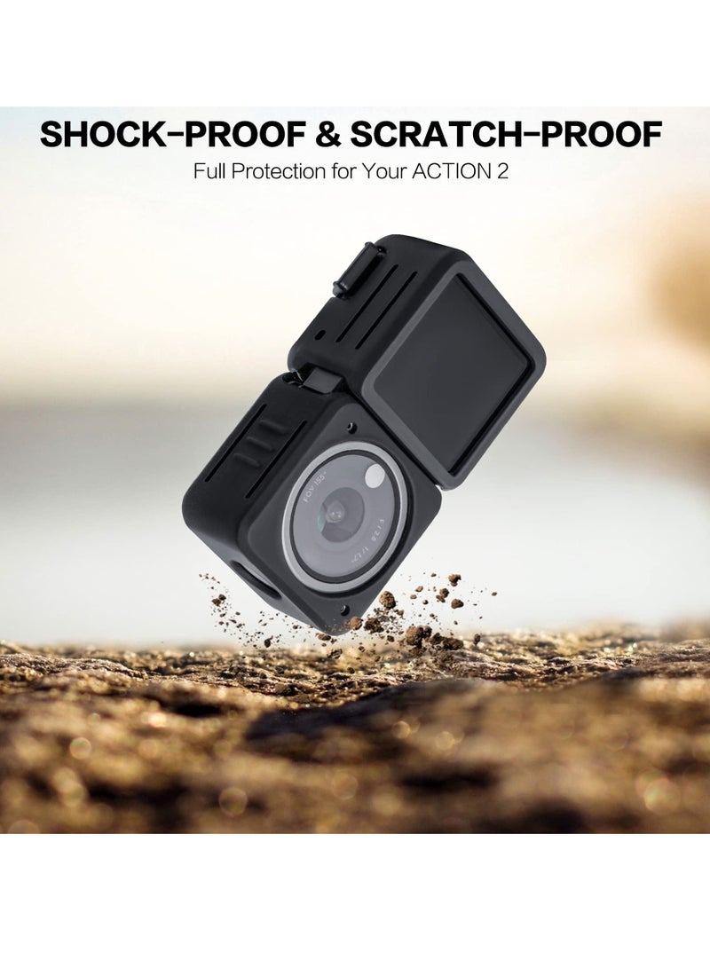 SYOSI Protective Cover for DJI ACTION 2, Split-Type Silicone Case Scratch-Proof Sleeve for ACTION 2 Dual-Screen Combo Camera Accessories (Power Version)  - Image 4