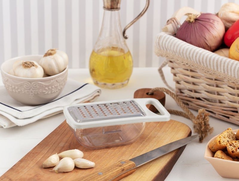 Madame CoCo Garlic and Cheese Grater with Chamber - Soft Ecru  - Image 2