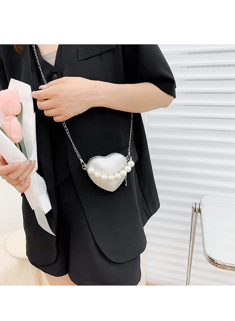 Little Girls Purses Toddler Crossbody Purse Princess Purses Handbags Girl Wallets Mini Chain Crossbody Bags Heart Purse Mini Coin Purse for Kids  - Image 3