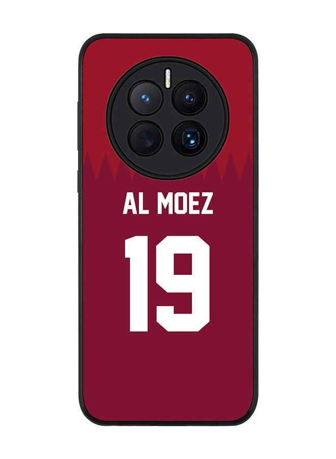 Stylizedd Rugged Black edge case for Huawei Mate 50 Slim fit Soft Case Flexible Rubber Edges Anti Drop TPU Gel Thin Cover - Football Team - Qatar Player Name - Al Moez - Image 1