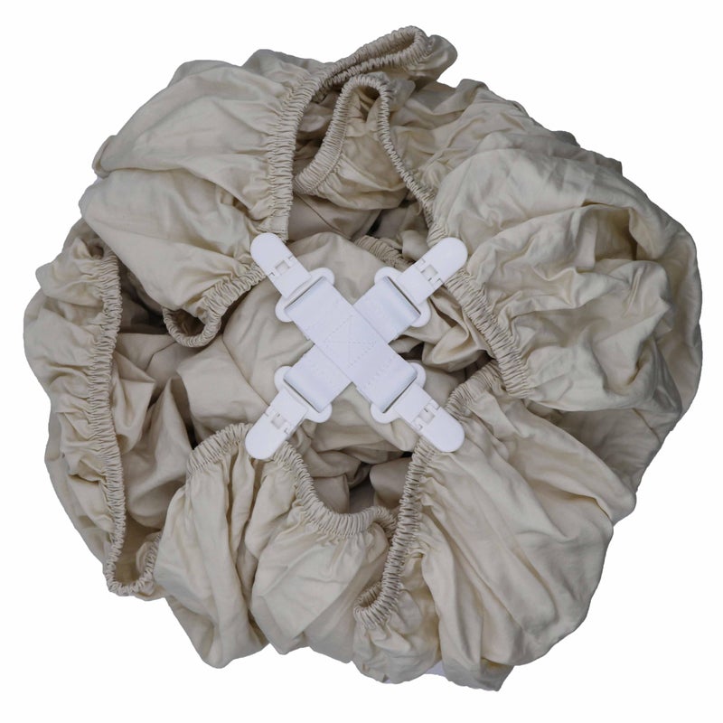 Umttery Bed Sheet Detangler, Keep Bed Sheets/Duvet Covers/Blankets from Tangling, Twisting & Balling in Washer and Dryer, 2 pcs(White) - Image 3
