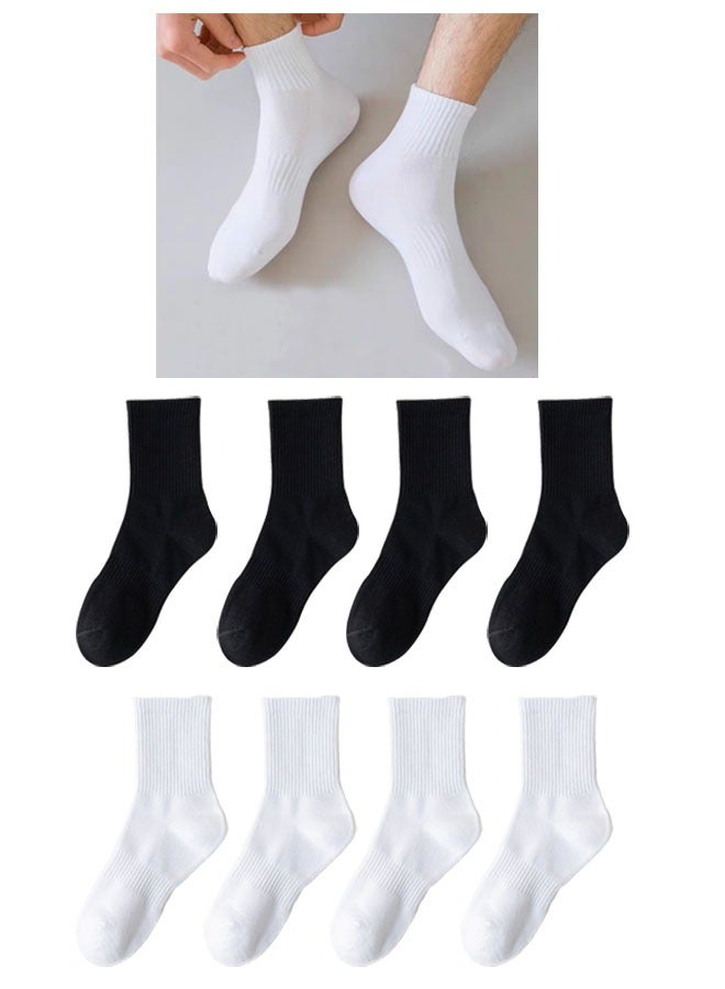 8 Pairs Cotton Crew Socks Men's Socks for Sport Running Traveling  - Image 2