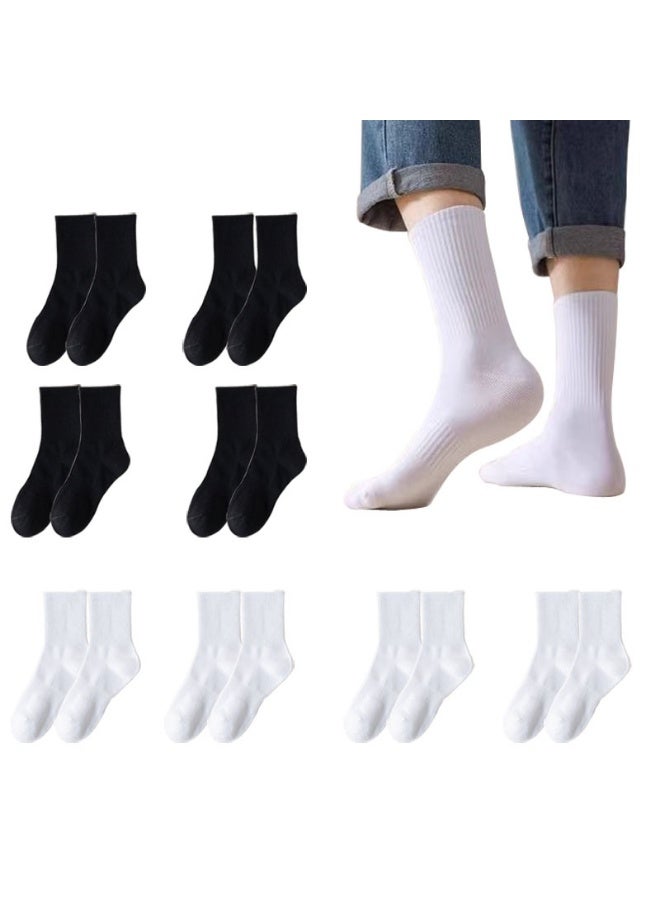 8 Pairs Cotton Crew Socks Men's Socks for Sport Running Traveling  - Image 1