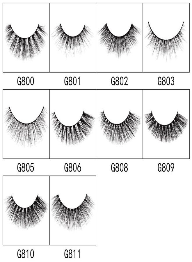 Vayator →Vayator 10 Pairs/Set 3D Mink Lashes Natural False Eyelashes Dramatic Volume Fake Lashes Makeup Eyelash Extension Silk Eyelashes (G810) - Image 2