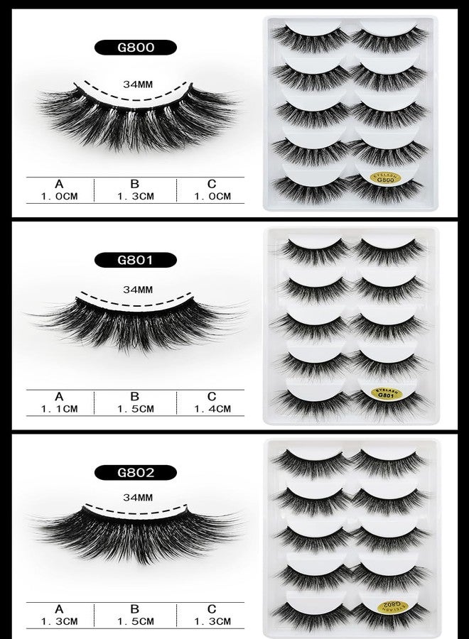 Vayator →Vayator 10 Pairs/Set 3D Mink Lashes Natural False Eyelashes Dramatic Volume Fake Lashes Makeup Eyelash Extension Silk Eyelashes (G810) - Image 5