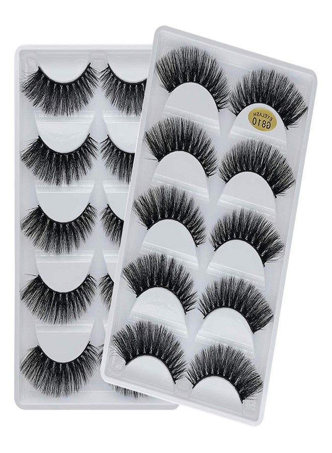 Vayator →Vayator 10 Pairs/Set 3D Mink Lashes Natural False Eyelashes Dramatic Volume Fake Lashes Makeup Eyelash Extension Silk Eyelashes (G810) - Image 1