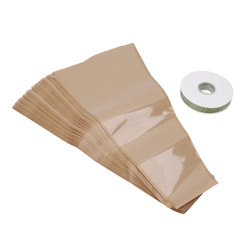50PCS Flower Wrapping Bags Kraft Paper DIY Floral Packing Sleeves Bouquet Wrap Bags with Ribbon for Wedding Birthday Graduation Anniversary - Image 5