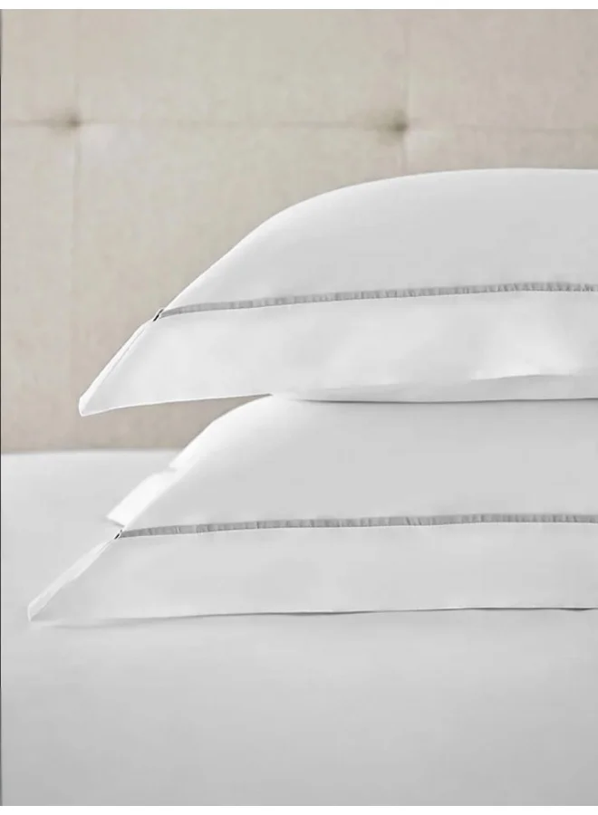 MULBERRY LIVING 100% Cotton - 1000Tc Bedsheet Set King Size (274 X 274  Cms) Flat Bedsheet With 2 Pillow Covers (46 x 69 Cm) - White