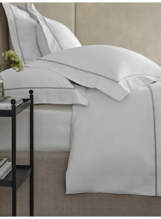 MULBERRY LIVING طقم ملاءات سرير 1000Tc - قطن 100%، مقاس كينج (274 × 274 سم)، ملاءة سرير مسطحة مع غطائين للوسائد (50 × 75 سم) - أبيض