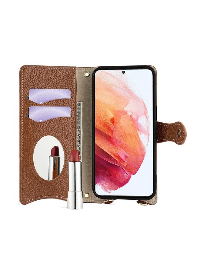 إيروريكس جراب لهاتف Samsung Galaxy A71 5G، جراب هاتف من الجلد بتصميم ذيل السمكة بتصميم سلسلة من الليتشي - Image 3