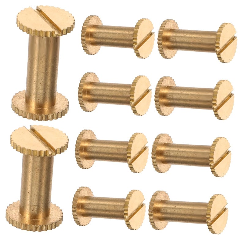 Gatuida 10pcs Rivets and Screw Posts for Leather Binding Locking Screws for Photo Albums and Account Books Easy to Use Each - Image 1