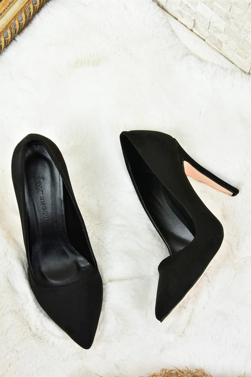 فوكس شوز Black Suede Women's Thin Heeled Stileto L253971502