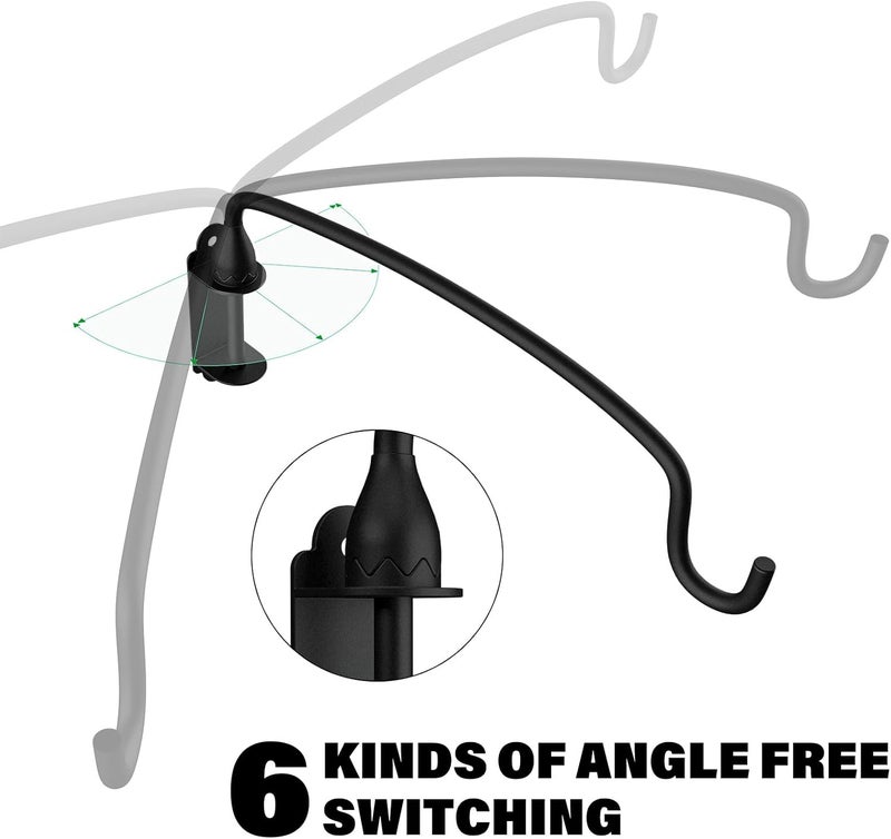 Garkup Plant Hooks, Heavy Duty Plant Hanger Bracket Wall Mounted Hooks for Hanging Bird Feeder, Flower Bracket, Anti Rust Metal Lanterns 12 Inches - Image 2