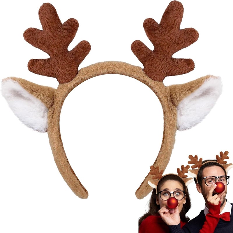 DaliDali Store Deer Antlers headband, Reindeer Antlers Headband, Christmas Headbands for Women Reindeer Ears, Fashion Hairband for Adult Beauty Makeup Face Washing - Image 1