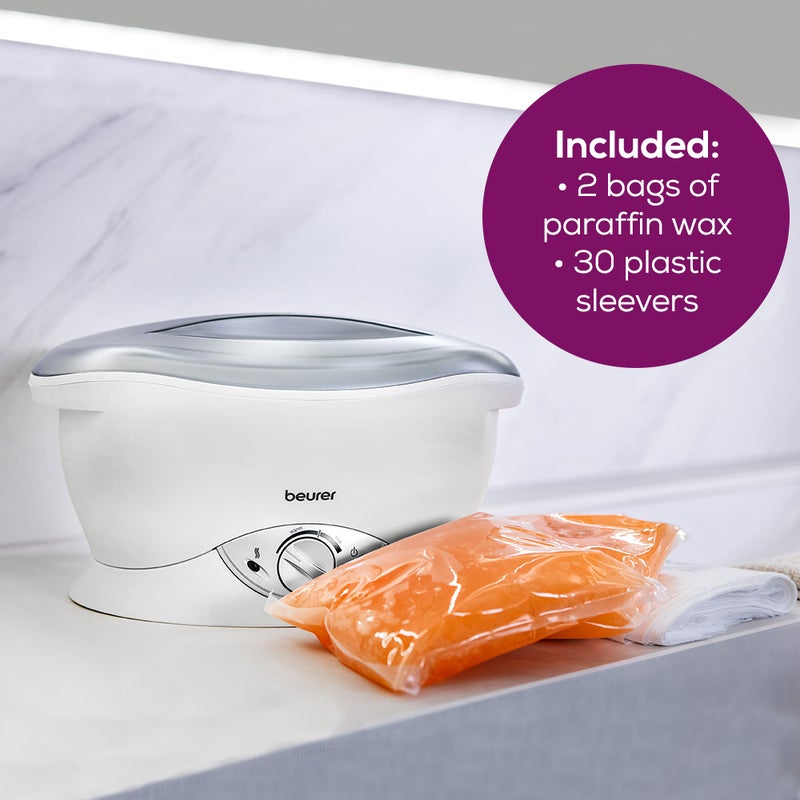 Beurer MP 70 Paraffin Wax Bath | For supple & soft skin on your hands, feet and elbows | Promotes deeper absorption of moisture and nutrients| Includes 2 x 450g of scented paraffin wax + plastic foils - Image 3