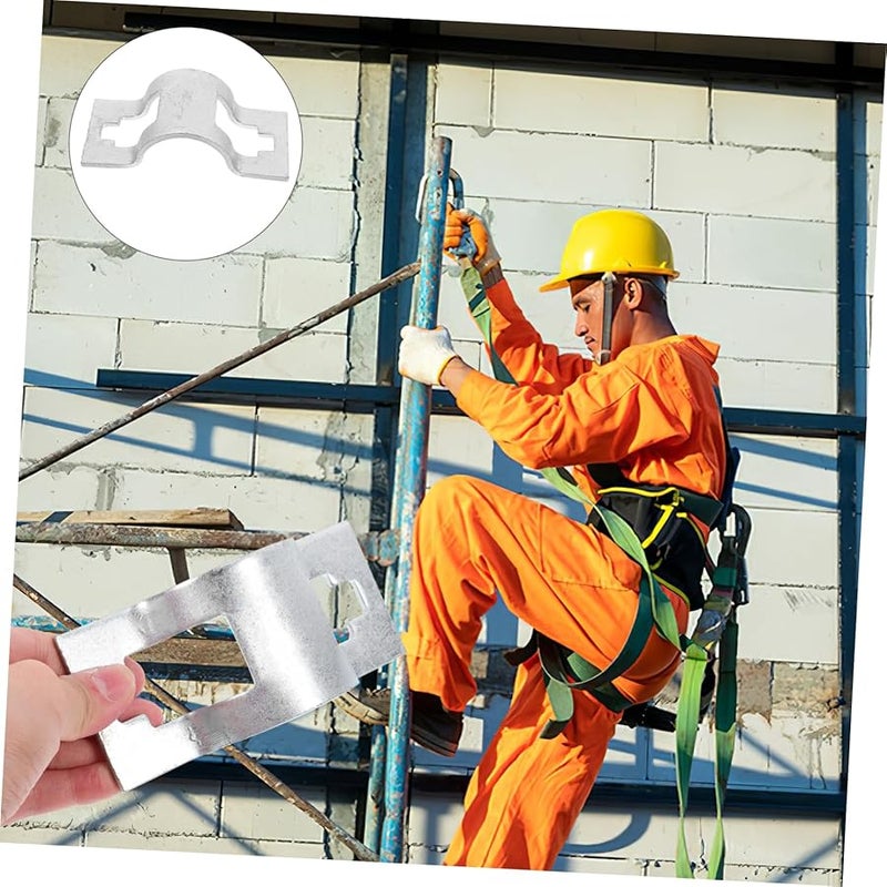 TEHAUX 4 قطع مشبك السقالات تصميم الأذن المزدوجة قفل آمن لأجزاء مشبك أنابيب البناء - Image 3