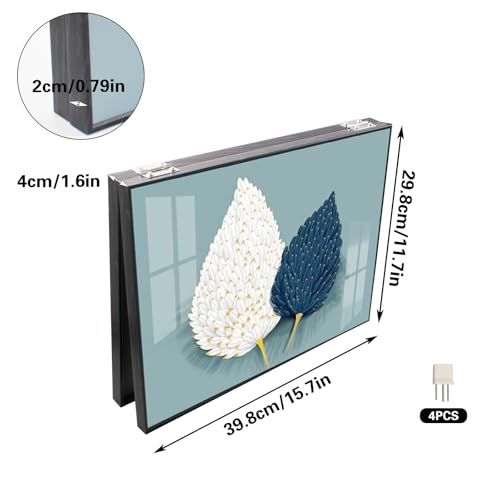 SnowTing Wall Mounted Decorative Fuse Box Covers 15.7 x 11.8 Inch (Feather Pattern) - Image 3