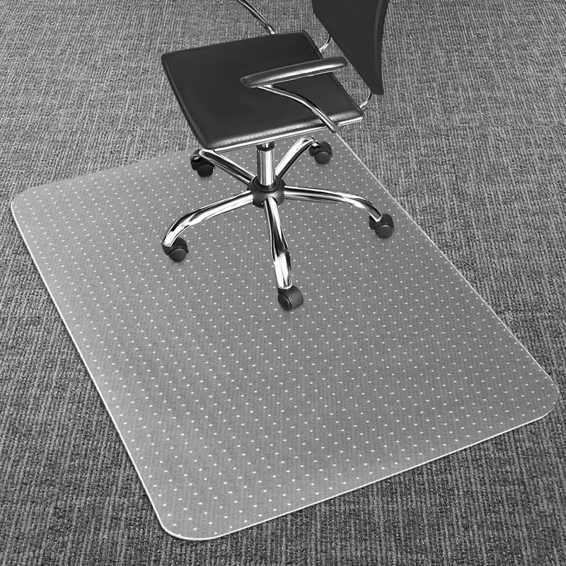 LeapYouth Office Chair Mat for Carpets, Clear Desk Floor Mat for Low, Flat and No Pile Carpeted Floors, Thick and Sturdy Carpet Protector for Desk Chair (48'' X 36'' Rectangle) - Image 1