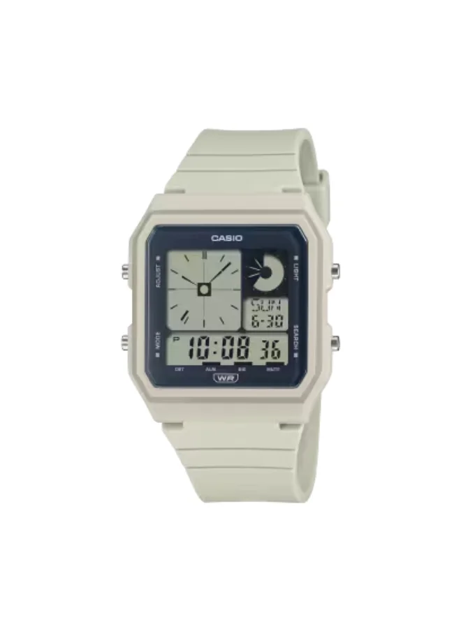 CASIO Men's Digital Display Watch With White Resin Strap - LF-20W-8ADF