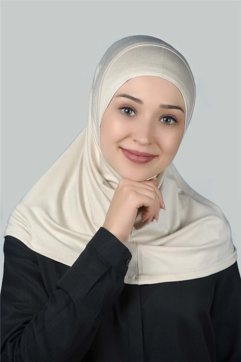 التوبة Ready-made Hijab Practical Scarf Hijab Hijab - Prayer Cover - Cream