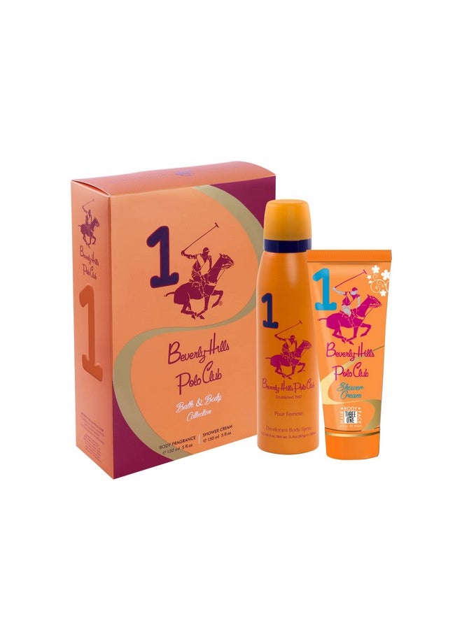 BEVERLY HILLS POLO CLUB Gift Set No.1 (Women'S) Body Mist 150Ml + Shower Cream 150Ml  - Image 2