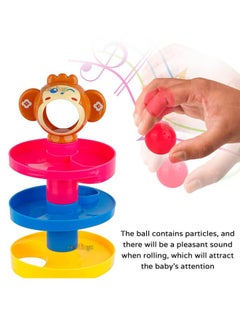 Riolio Ball Swirling Tower 5 Layer Ball Drop Toy Ball Swirling Tower Toddler Stacked Toy for Early Education Development  - Image 2