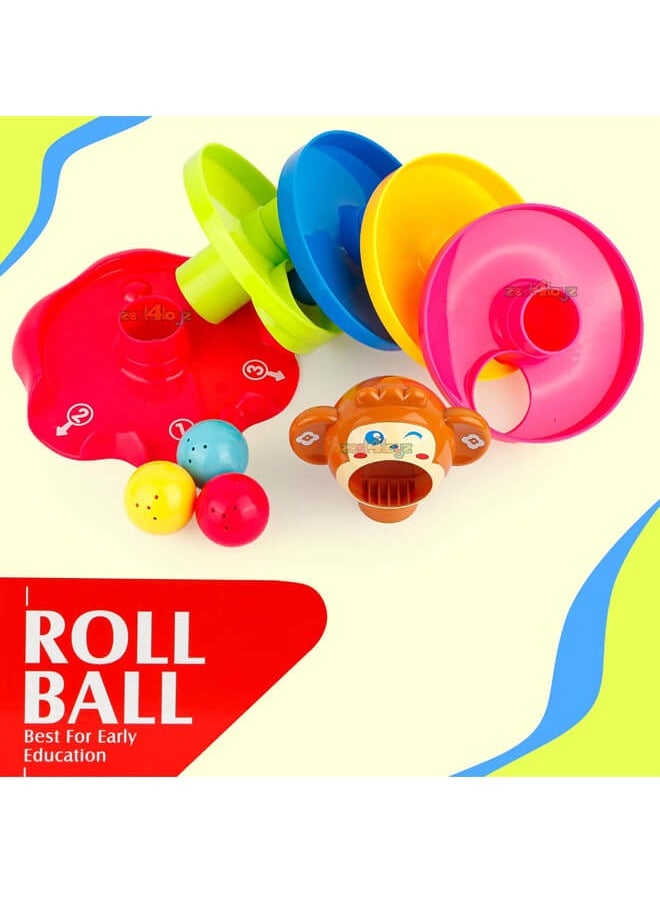 Riolio - Ball Swirling Tower 5 Layer Ball Drop Toy Ball Swirling Tower Toddler Stacked Toy for Early Education Development - Image 1